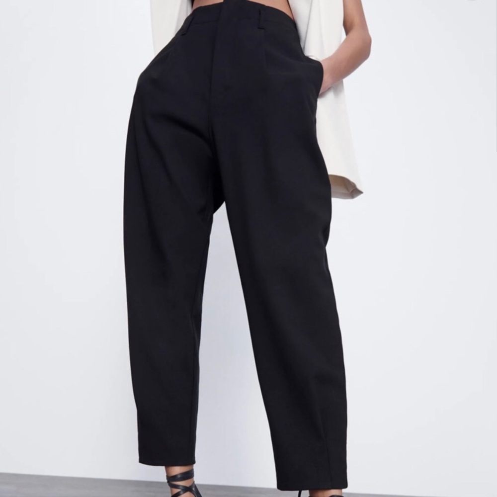 High waisted slouchy dress pant